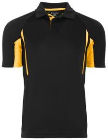 Holloway 222530 Avenger Polo Shirt in Black/Light Gold size 4XL   Polyester