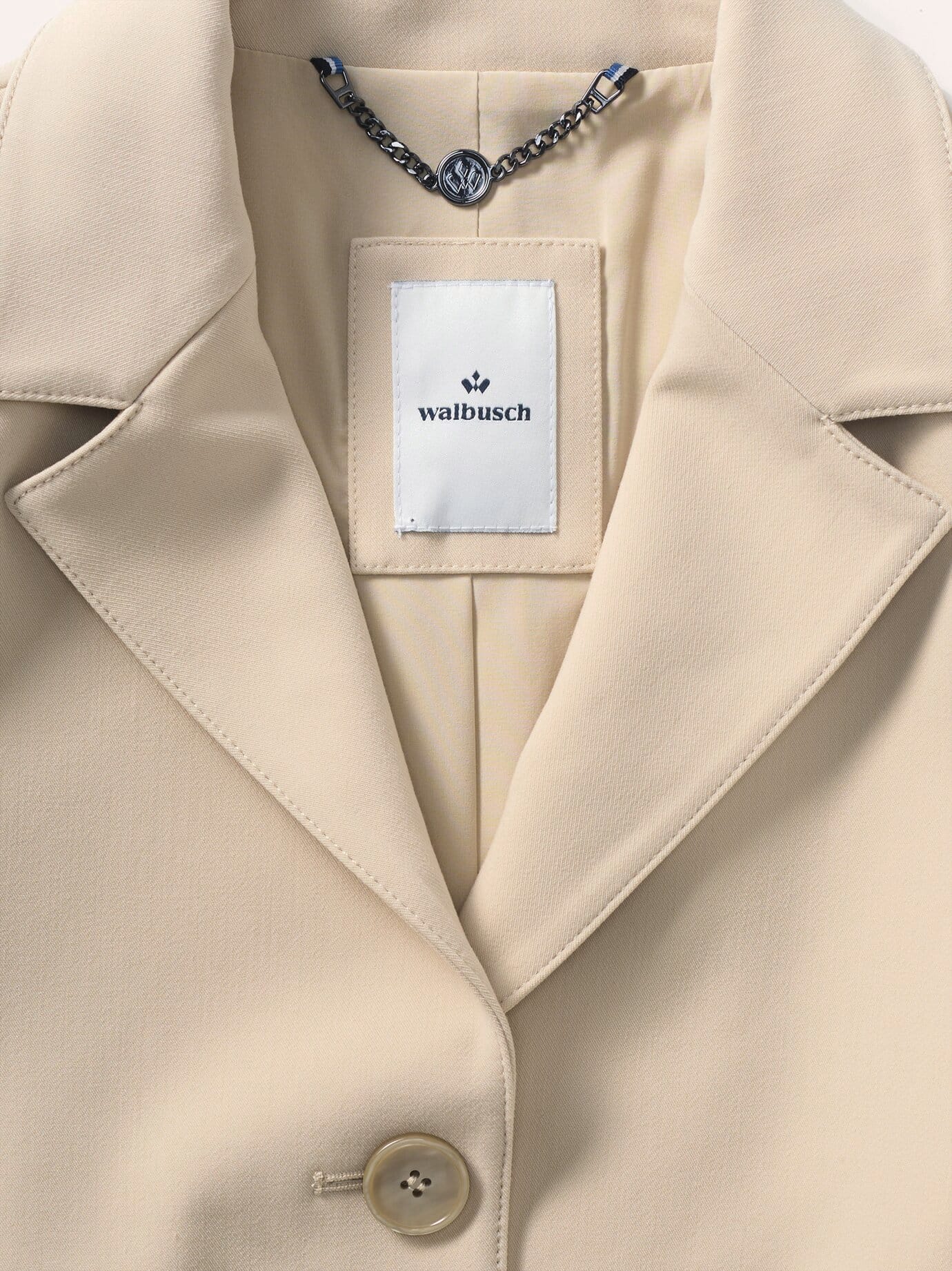 Walbusch Koffermantel Dress-up, normale Größen#Kurzgrößen, Farbe Beige, 44, knitterfrei bequem, da elastisch Damen