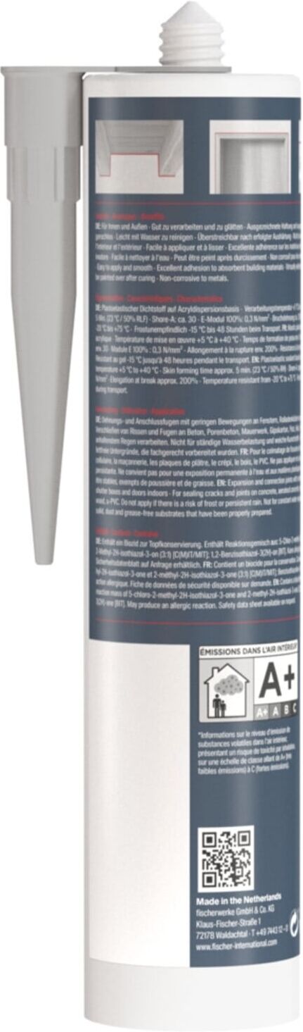 fischer Acryldichtstoff DA 310ml grau (053111)