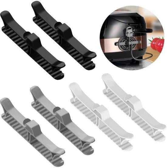 Famanu kabelorganizer, 6 stuks - Zelfklevende kabelclips voor keukenapparatuur