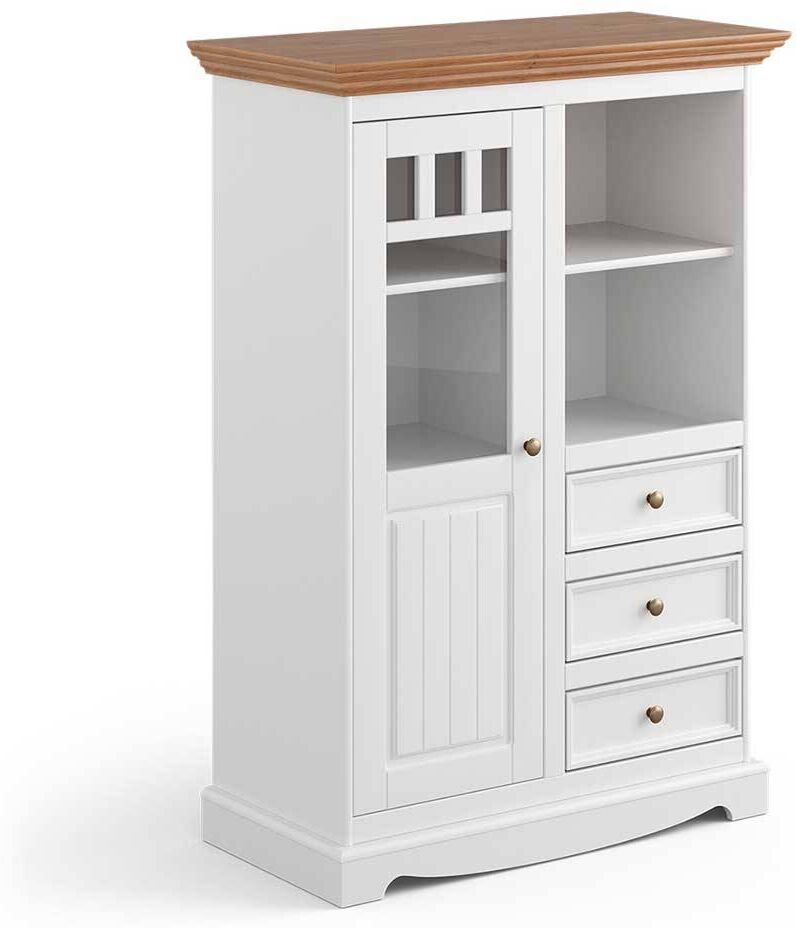 Pharao24.de Highboard Kommode im Landhausstil mit offenen Fächern