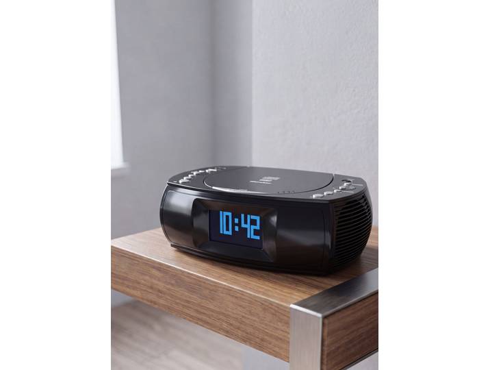 Karcher CD-/Radiowecker mit DAB+, Schwarz