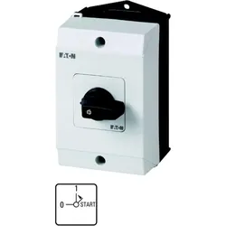 Eaton 207117 EIN-AUS-Taster, T0, 20 A, Aufbau, 3 Baueinheit(en), Kontakte: 6, Tastfunktion in Stellung START, 90 °, rastend, mit 0-Stellung, mit