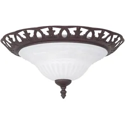 Klassische 2-flg Deckenleuchte Schlafzimmer Rostfarbig Licht TRIO 6102021-24