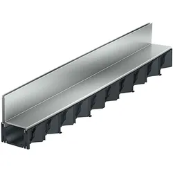 1m ACO Self® Hexaline 2.0 Entwässerungsrinne mit Schlitzaufsatz Stahl verzinkt