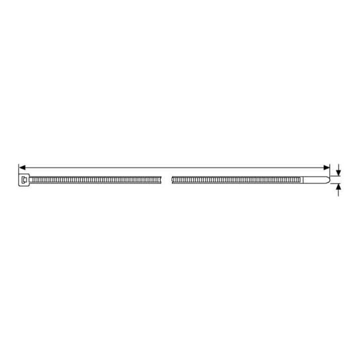 HellermannTyton Kabelbinder 270x4,6 natur UB270C-N (138-00034)