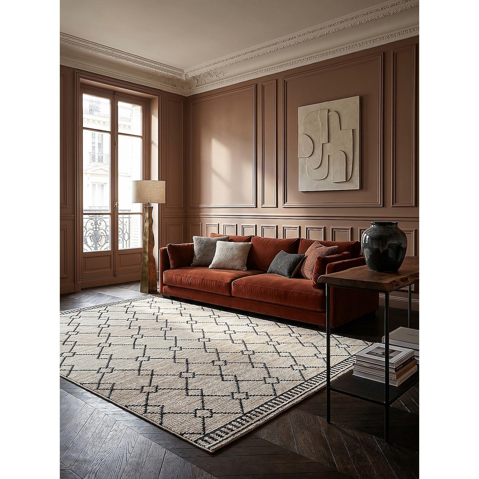 Teppich Kurzflor Monochrom 160 x 230 cm - PERRAN Kadima Design
