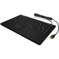 KeySonic KSK-5230IN kabelgebundene Tastatur mit Touchpad - QWERTZ DE - schwarz