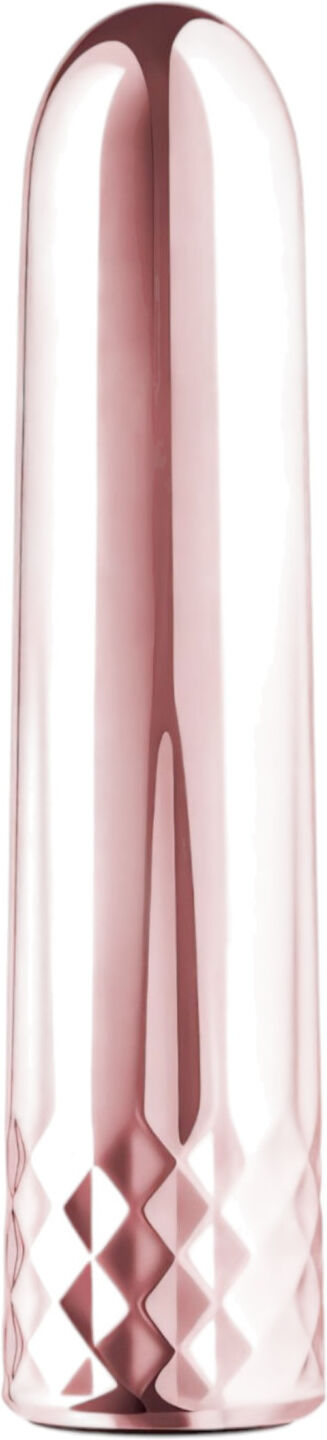 Rosy Gold Mini - Rechargeable Mini Wand Vibrator (Rose Gold)