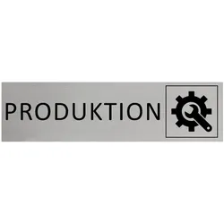 CombiCraft Aluminium Türschild Produktion 165x45mm mit 3M-Tape zur Befestigung, einfache Kennzeichnung von Räumen und Bereichen