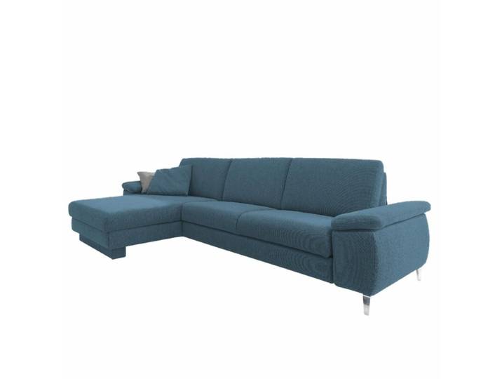 Akad'or Colombia Sofa - links - Textilgewebe Q2 uni blau - Basis Modell manuelle Armteilverstellung, automatische Sitztiefenverstellung Modern