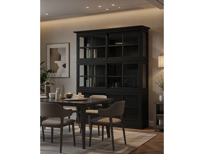 Vitrine 191 x 220 x 49cm Noir/Noir