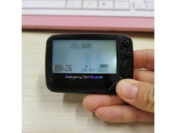 Pager Beeper Alphanumérique à Fréquence Personnalisée de Haute Qualité, Récepteur de Texte d'Urgence POCSAG avec Chaîne de Ceinture
