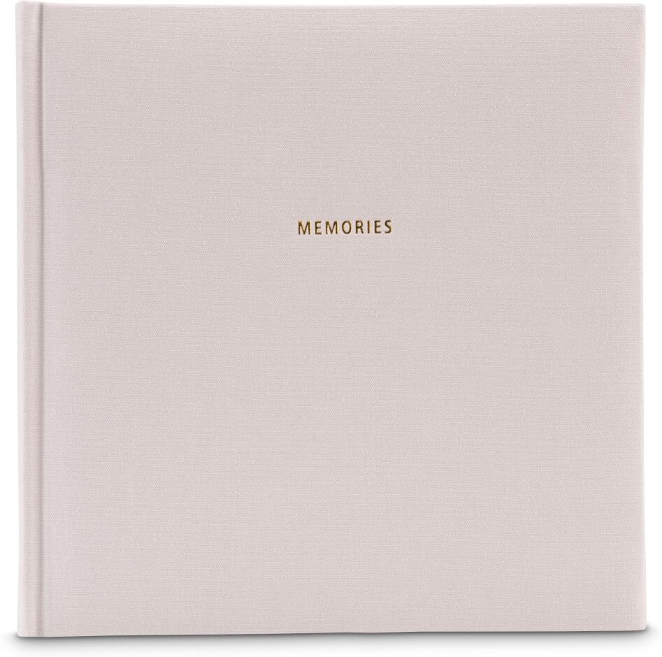 Hama Fotoalbum "Fotoalbum zum selber Einkleben, zum Selbstgestalten, 30x30 cm, Grau", grau, Fotoalben, Mit 50 schwarzen Seiten, Kleben, Memories, Goldprägung, universell, Fotoalbum