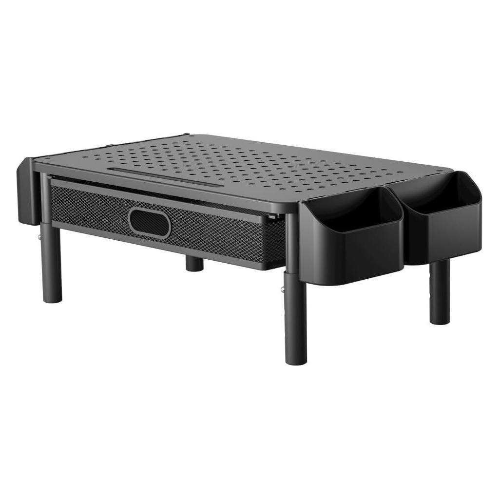 Techly Ergonomischer Monitorständer mit Schublade 3-fach höhenverstellbarer Hersteller: (ICA-MS-114) (ICA-MS-114)