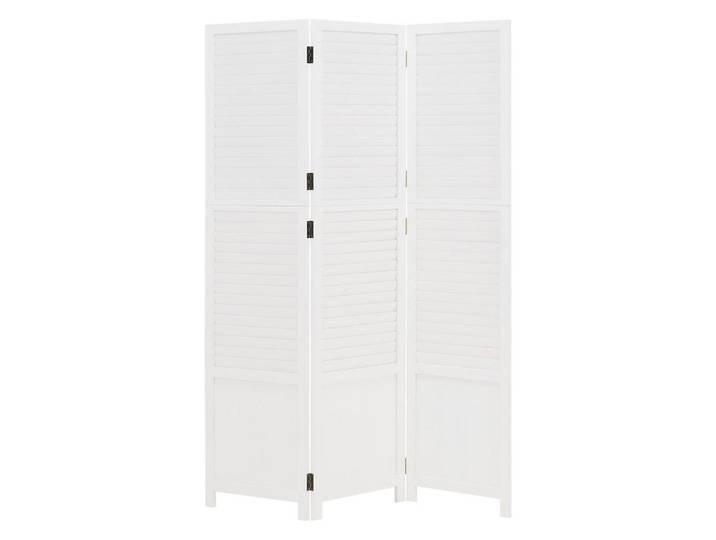 Homestyle4u Paravent 3-tlg. 130/175 cm Weiß Holzlamellen, 129x175x2 cm, Wohnzimmer, Raumteiler, Paravents