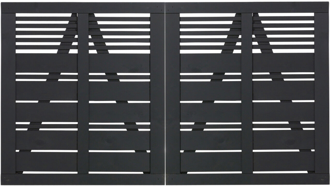 Plus Doppeltor Silence 200 x 110 cm RAL 9005 Schwarz