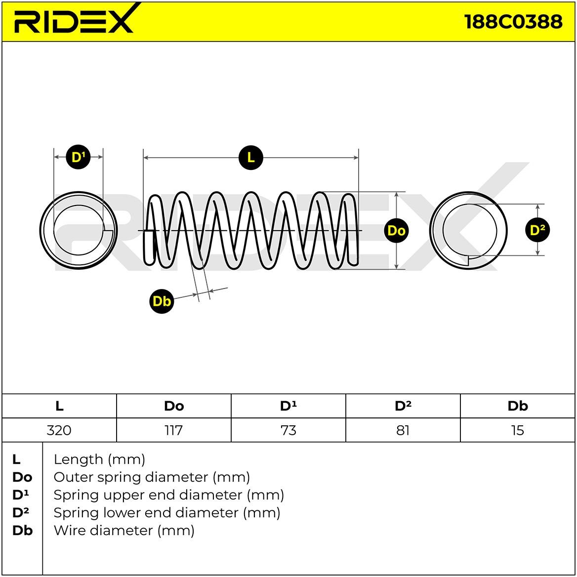 RIDEX 188C0388 Coil spring