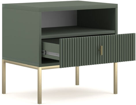 WIPMEB MAGGIORE 54cm W Bedside Table Green/Gold 52.4cm H X 54cm W X 39cm D