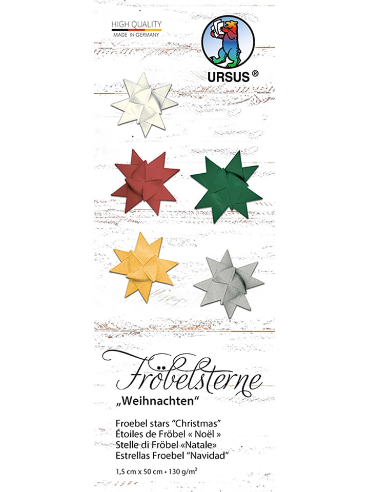 URSUS Fröbelstern-Bastelset "Weihnachten" in Bunt - onesize