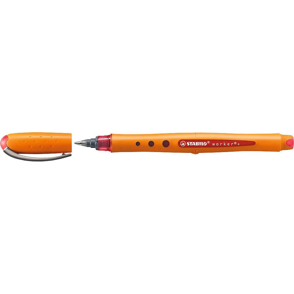 STABILO worker®+ Tintenroller orange 0,5 mm - rot 2018/40