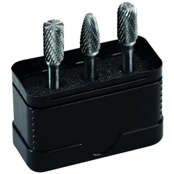 PROJAHN HM Frässtifte-Set, 3tlg. in Kunststoffpack Form B, C, F  Kopfdurchmesser...