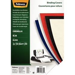Fellowes Einbanddeckel A4 Chromolux 250g Deckblatt, rot