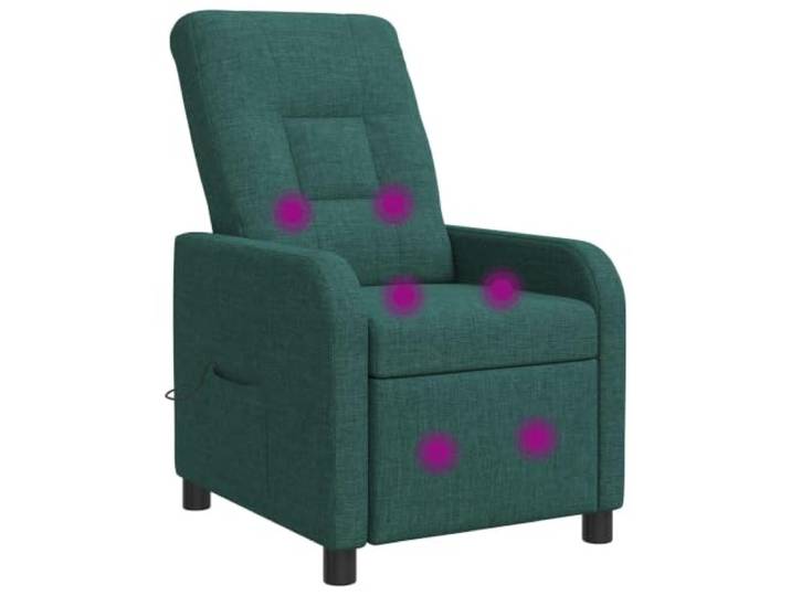 YUTAASU Massage Relaxsessel Dark Green Fabric Adjustable 115-160 Degree, Metal Frame, 100% Polyester, Easy Clean