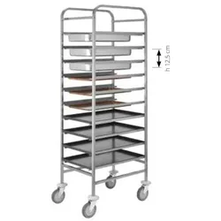 Fimar GN-Tablett- und Schalenwagen - 10 Tabletts 60x40 oder GN1/1 Tabletts 65(h) mm