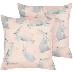 DEKOKISSEN 2er-Set Rosa 45/45 cm Ratibida