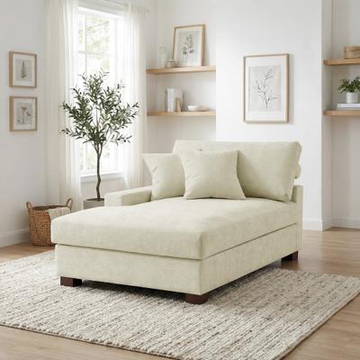 DREAMSIDEA Oversized Chenille Modular Chaise Lounge With Deep Seat