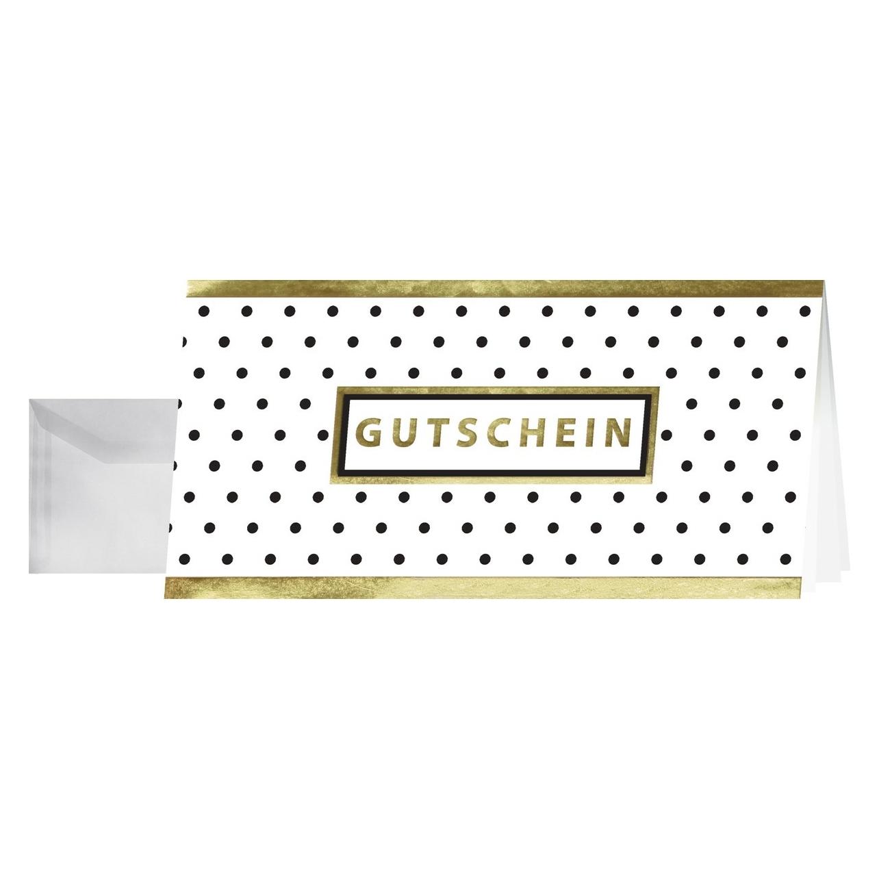 Sigel 10 Gutscheine Golden Glimmer DIN lang (10 Stk.) (DS100)
