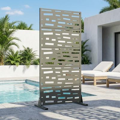 Dovelina Outdoor Privacy Screen Metal Privacy Screen Panel Free Standing