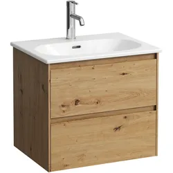 LAUFEN LUA Komplettset, Waschtisch inklusive Waschtischunterschrank, 600x515x440mm, H8600832671041, Farbe: Wildeiche