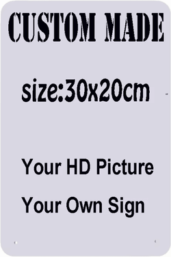Inspire Curations Custom Vintage Metal Tin Sign Personalized Metal Sign Retro Custom Tin Plaque For Home, Garage & Business Decor 30x15cm