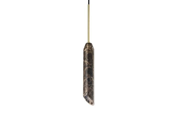 Design By Us Suspension Marble Art Ø5x55 cm en marbre Marron