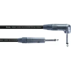ECOC 3 PR - CORDIAL 6,3 mm Mono Klinke, Mono Winkelklinke, 3,00m