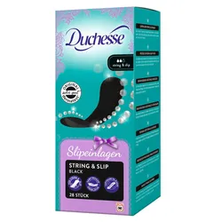 Duchesse Slipeinlagen String & Slip Black für Slip, String, 28 St.