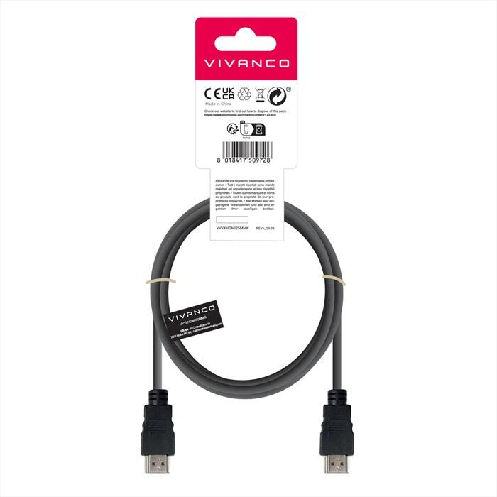SBS High Speed Hdmi Cavo With Ethernet-nero