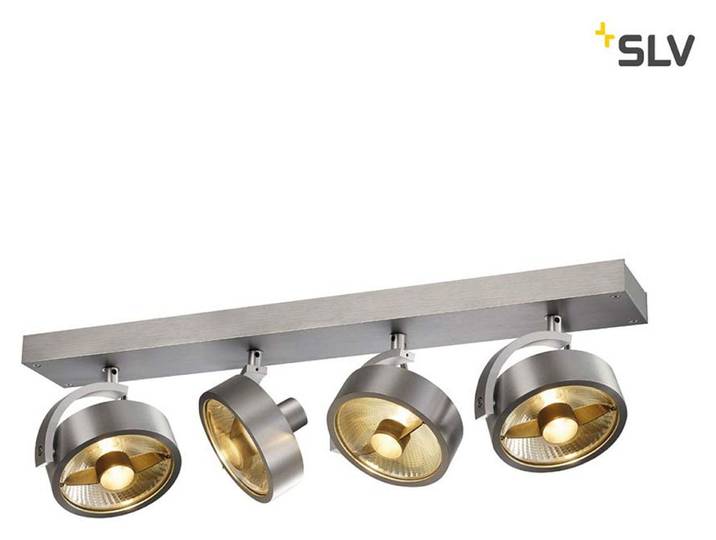 KALU CW\, applique et plafonnier d'intérieur\, quad\, QPAR111 alu brossé 4x75W