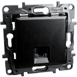 Computersteckdose RJ45 CAT6A STP schwarz Niloe Step 863569