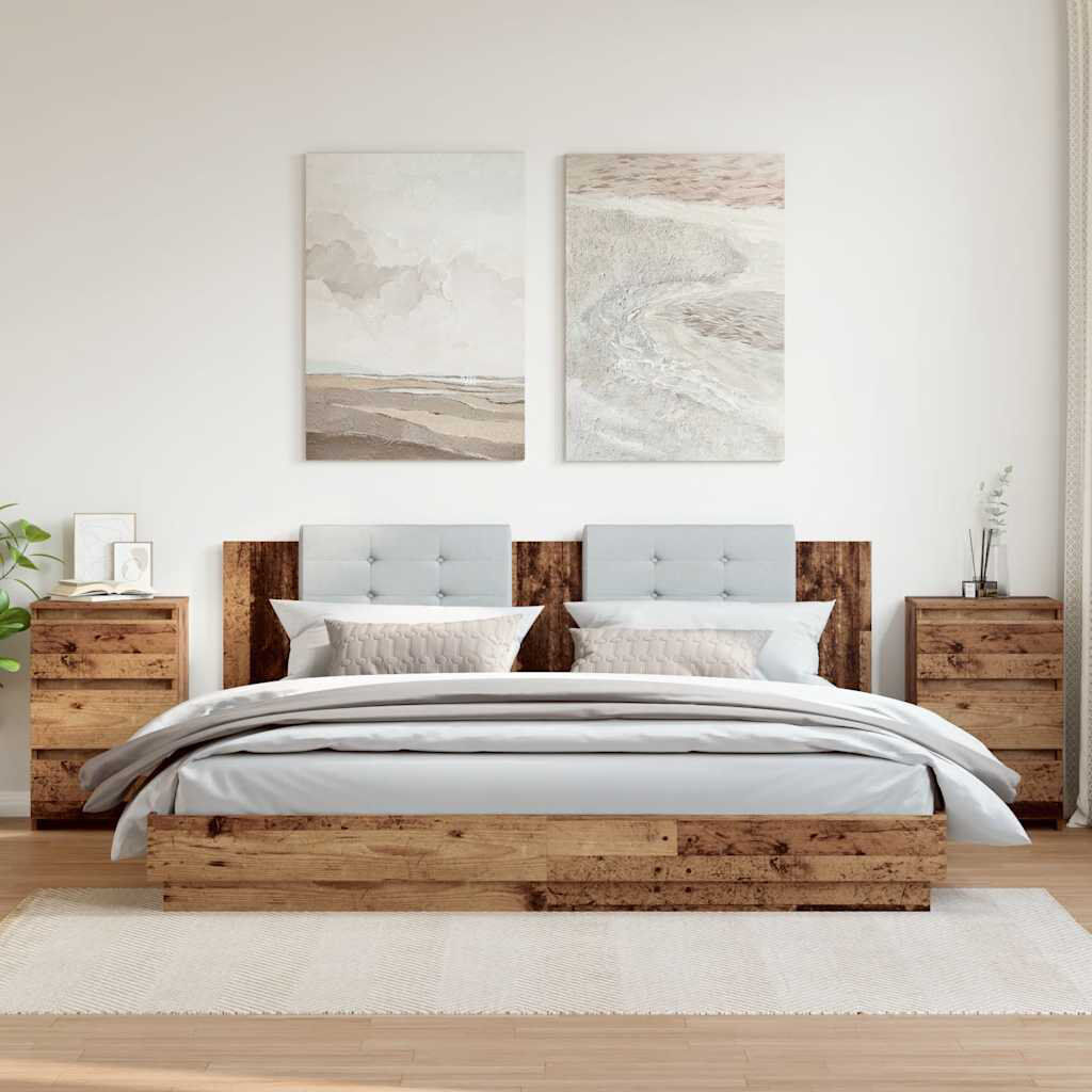 Borough Wharf Cowlic Bed Cabinet 40x35x62.5 cm Engineered Wood Artisan Oak