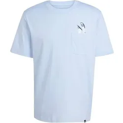 ADIDAS Herren Shirt Lounge Slides Graphic Pocket, Größe S in Blau Blau