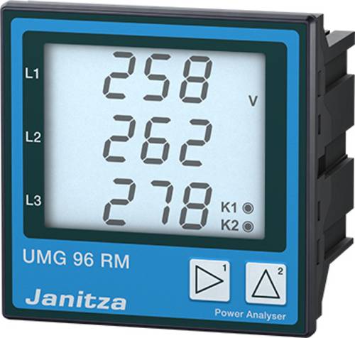 Janitza UMG 96RM-P Universalmessgerät L-N: 10-300 VAC, L-L: 18-520 VAC