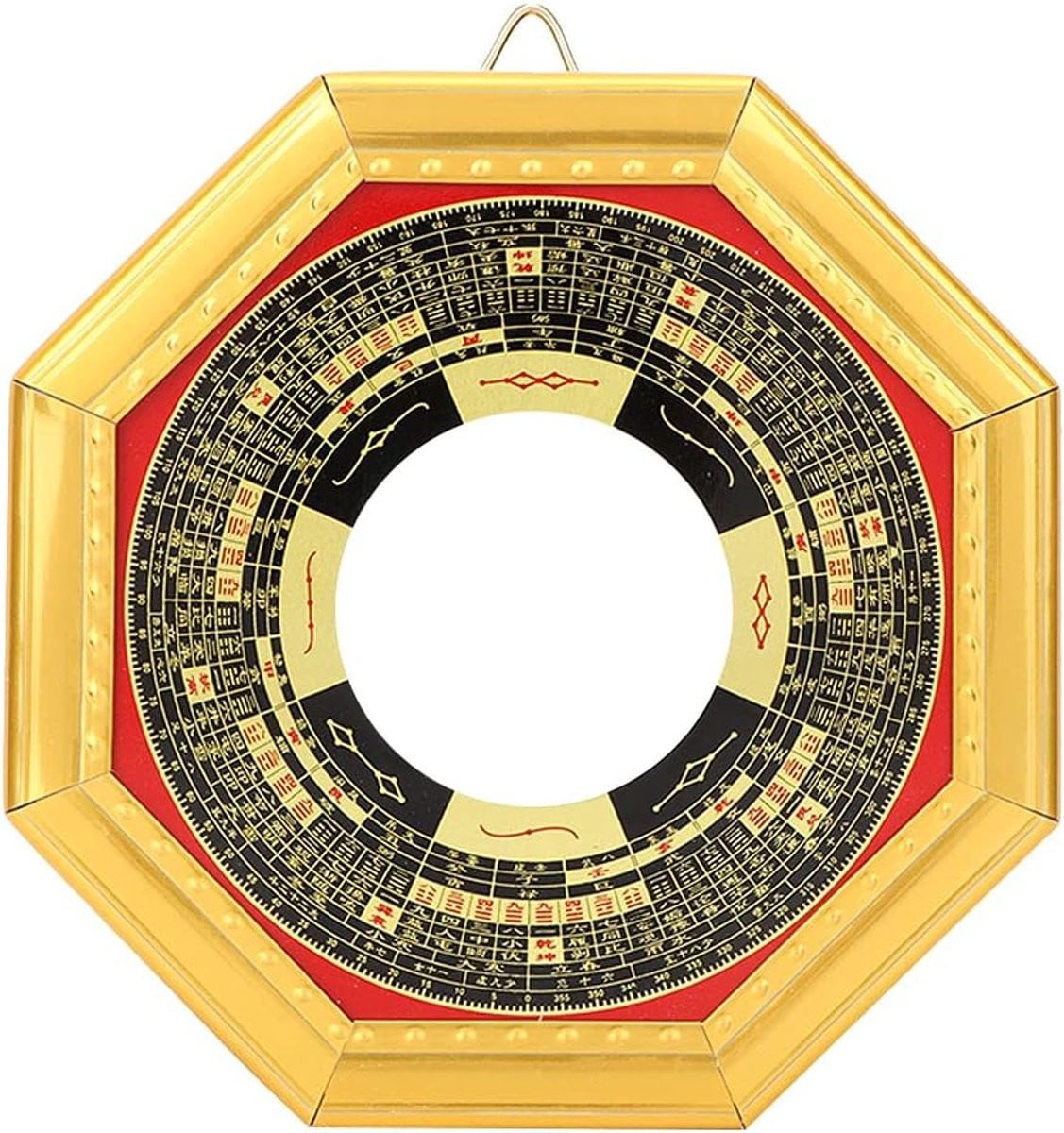 Feng Shui Spiegel met Bagua Talisman in Houtkleur - 13 cm
