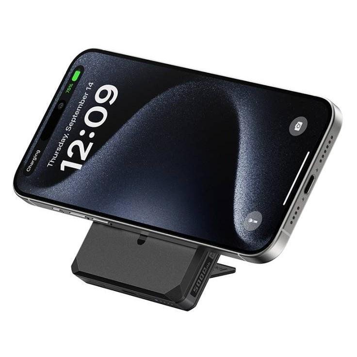 Veger Power bank powerbank 5000 mAh MFi PD 20W Wallet Tracker W0582 black (5000 mAh, 20 W) (6977525750342)