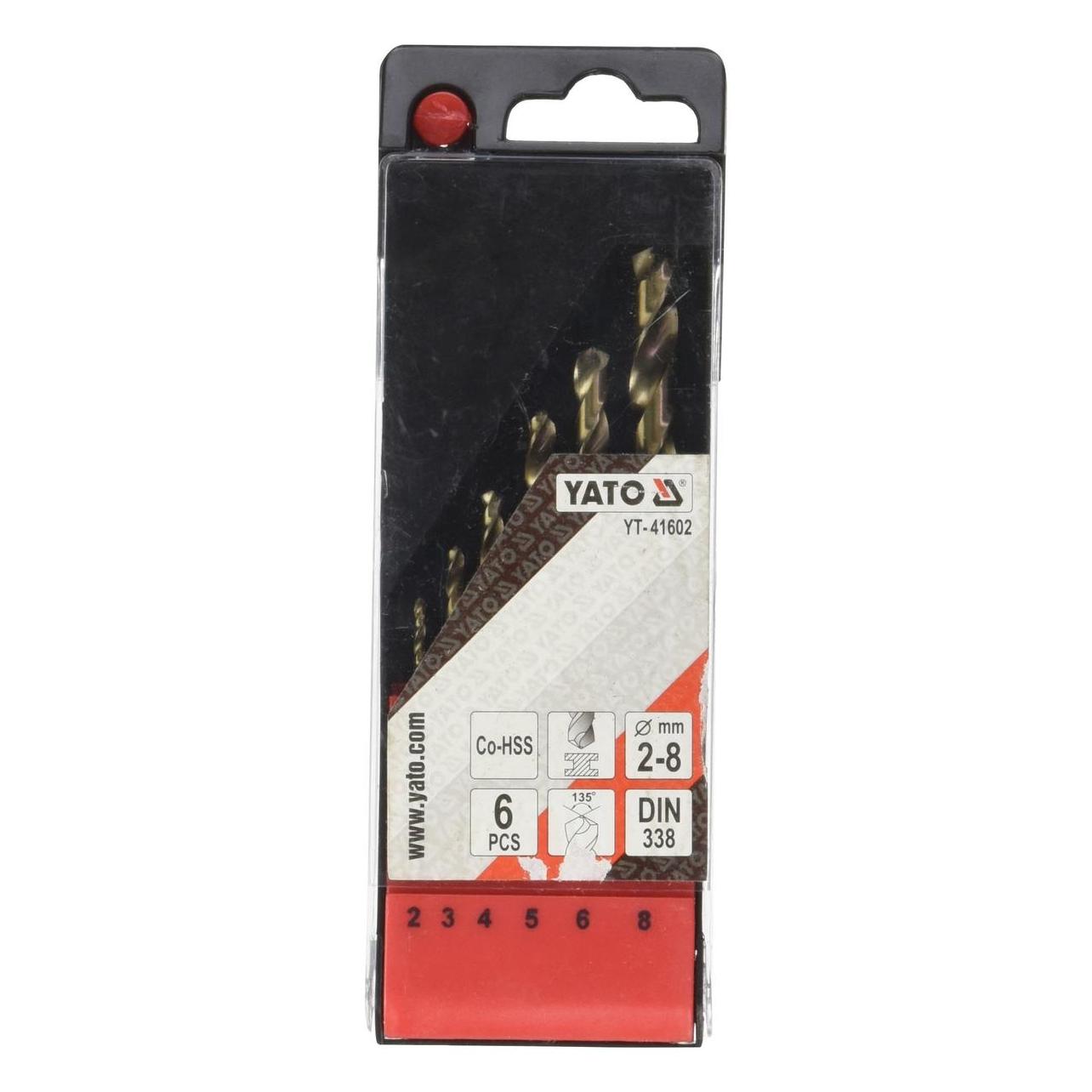 Yato Kobalt-Zylinderbohrer 2 4 5 3 6 8 mm Set (YT-41602) (2, 3, 4, 5, 6, 8 mm) (YT-41602)