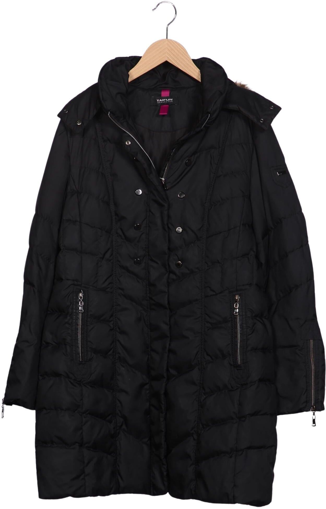 Taifun Damen Mantel, Schwarz, Gr. L, Daunen - Second Hand