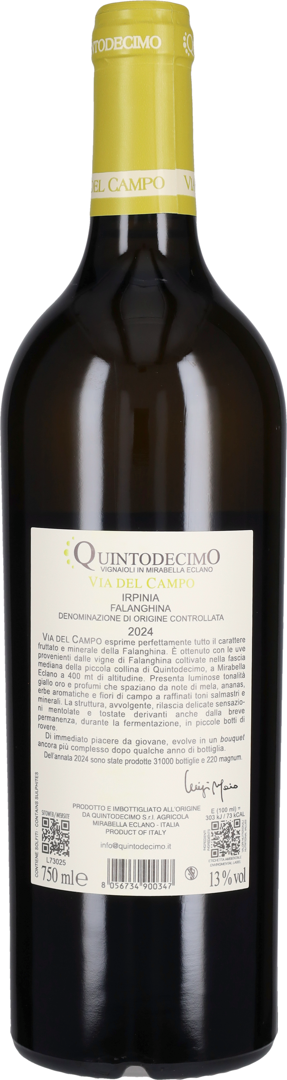 Falanghina 'Via del Campo' Quintodecimo 2025