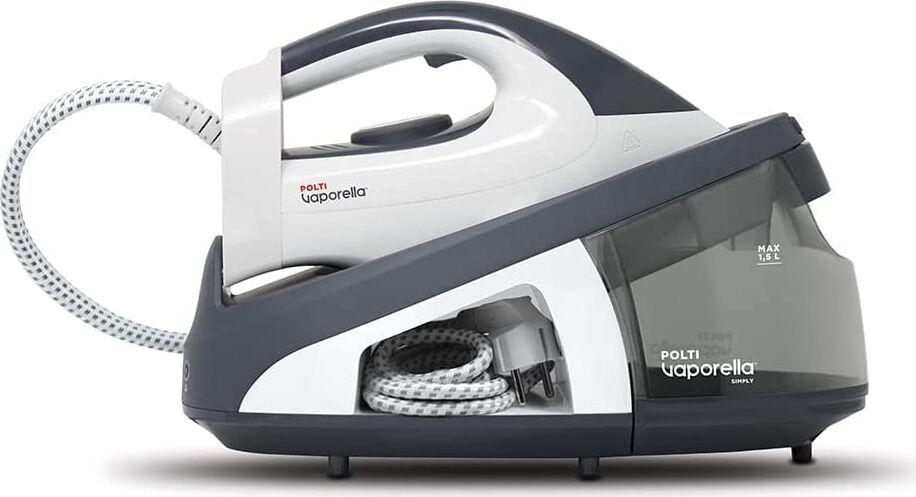 Polti Simply Vs10.10 Ferro Da Stiro Con Caldaia A Vapore Potenza 2200 Watt Caldaia A Carica Continua Piastra In Alluminio 360° Funzione Vapore Verticale - Vaporella Simply Vs10.10